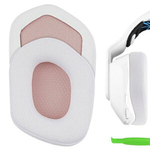 Geekria �C���[�p�b�h Comfort �݊��� �p�b�h ���W�N�[�� Logitech G733, G535, G335 �w�b�h�z���ɑΉ� �p�b�h �C���[/�C���[�J�b�v ���b�V���t�@�u���b�N (�z���C�g+�s���N)