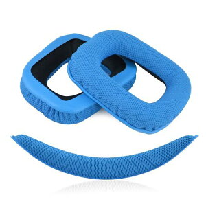 Geekria�C���[�p�b�h+�w�b�h�o���h���W�N�[��LogitechG430G930���w�b�h�z���p�b�h�Ή������p�w�b�h�z���p�b�h�C���[�N�b�V����(�u���[)�Z�b�g