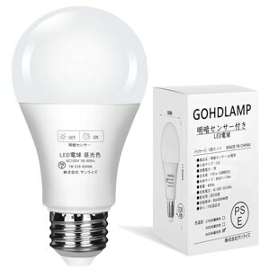 GOHDLAMP���ÃZ���T�[LED�d��E26����60W�������Ód��led�d���Â��Ȃ�Ǝ����_�����C�g��铔��������Ԏ����_���h�Ɠ����O�L���������C�g(7W�����F�]1����)