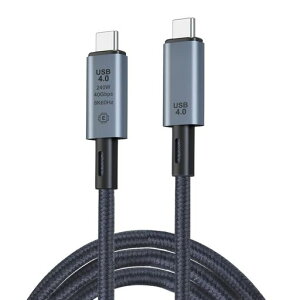 BesinceUSB4.0�P�[�u��USB4Type-CtoType-CCable�f���o��8K@60Hz40GbpsPD240W48V/5A�p�\�R��PC�^�u���b�g�X�}�[�g�t�H�������f�[�^�]�������[�d1m(�u���b�N)