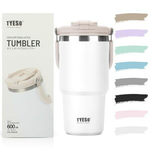 TYESO �^���u���[ �X�g���[�t�� 600ml ���� �ۗ�ۉ� ��e�� �X�e�����X�{�g�� �W�t�� ���ڂ�Ȃ� �E�H�[�^�[�{�g�� �����^�� �����t �^��f�M ��d�\�� �L�� ������ �R��Ȃ� �A�E�g�h�A �c