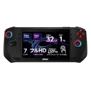 MSI|[^uQ[~OPCClaw7AI+yCeŐVCoreUltra7ځz32GBSSD1TB7C`FHD120HzCoreUltra7vZbT[258VWindows11Home