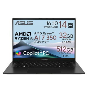 ASUSm[gp\RZenbook14OLEDUM3406KA14C`AMDRyzenAI735032GBSSD512GBWindows11obe[쓮13.2ԏd1.2kgL@ELpl