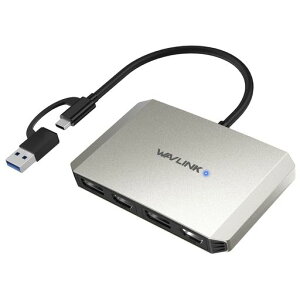 WAVLINKUSB3.0/USBCΉDisplayPortHDMIA_v^[hdmim[gp\RhbNADisplayLinkfA4K@60Hz~jhbLOAWindowsM1/M2MacΉ