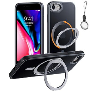 �y360°��]MagSafe�����O�E�X�^���h��́ziPhoneSE�p�P�[�XMagSafe�Ή������ق��3����SE3iPhone8�p�X�}�z�P�[�X�B���X�^���h�@�\�p�x�����c�����Ή��X�g���b�v�z�[���t���y�X�g���b�v1��t���c