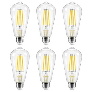 DiCUNOLED�d��E26����60W�`����6W�d���F�G�W�\���d��700lm2700K�t�B�������g�d���N���A�^�C�v�S�������g��ST64�������Ή�6��