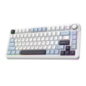 EPOMAKEREA7575%RGB�����Q�[�~���O���J�j�J���L�[�{�[�h�m�u�t��2.4GHz/Type-C/Bluetooth�N���[�~�[���C�����X�L�[�{�[�h����PBT�L�[�L���b�v�Q�[�}�[�����z�b�g�X���b�v�Ή��Z�K�F�؎擾(Light