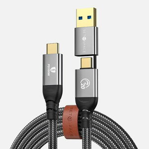 SETMSPACEusb�P�[�u��USB-CtoUSB-C/A2in1�[�d�P�[�u��USB3.2Gen2X2�����P�[�u��0.5m