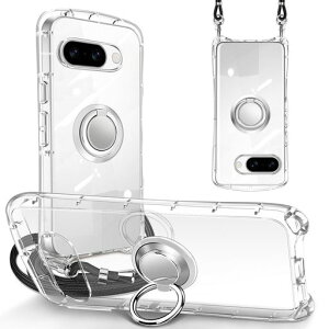 Google Pixel 9a �p�� �P�[�X �V�����_�[ �X�g���b�v �����O Pixel9a �p�� �J�o�[ ���|�� �X�^���h�@�\ �s�N�Z��9a �؍� �X�}�z�P�[�X (�N���A)