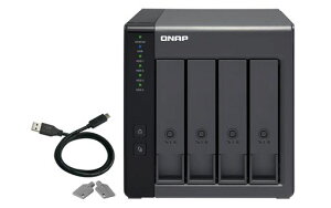 QNAP(�L���[�i�b�v) TR-004 4�x�C USB 3.0 RAID �g���G���N���[�W���[ DAS (�_�C���N�g�A�^�b�`�h�X�g���[�W) 2�N�ۏ�