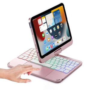 360�x��]�� iPad Mini6/Mini7�L�[�{�[�h�P�[�X iPad mini��6/7���� 8.3�C���`�J�o�[ �L�[�{�[�h�t���^�b�`�p�b�h �y���V�����[ ���C�����Xbluetooth�L�[�{�[�h �A���~ iPad Mini A17 Pro �P�[�X