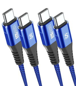 USB-CtoUSB-C�P�[�u��100W�y1m/2�{�Z�b�g�zPD�Ή��}���[�d�f�[�^�]���Ή�iPhone17/16/15ProMAX/iPadPro/Air/mini6/MacBook/SamsungGalaxy