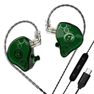 NDVenus�C���C���[���j�^�[�w�b�h�z���A10mm�_�u���}�O�l�b�g�_�C�i�~�b�N�h���C�o�[IEM�C���z���A�n�C�t�@�C�L���Q�[�~���O�C���t�H���A2�s�����E���P�[�u��(�}�C�N�t��-TypeC�݂ǂ�)