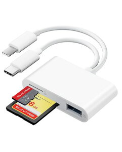 SUNTRSI3in1i-PhoneSD�J�[�h���[�_�[�y�o���������]���E2026�V�^�z���C�g�j���O�[/USB-C�|�[�g�S�X�}�z�Ή��J�[�h�J�������[�_�[USB/TF/SD�J�[�h�J�������[�_�[�ݒ�s�v�o���������]���ʐ^/�r�f�c