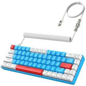 T8 �L�� 65% ���J�j�J���Q�[�~���O�L�[�{�[�h RGB LED �o�b�N���C�g�t�� ��(blue)