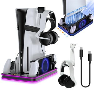 PS5/�V�^ PS5 Slim/PS5 Pro �c�u�� ��p �X�^���h �yPS5�{�̑S�@��Ή��zLwuckbarrt PS5 �X�^���h �c�u�� ����/�蓮���[�h3�i�K�������� PS5 �R���g���[���[��PS�|�[�g 3�䓯���[�d �[�d�w�������v�t