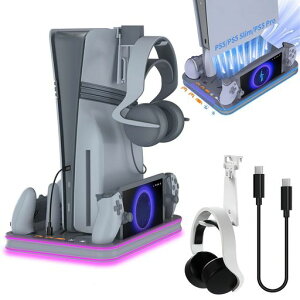 PS5/�V�^ PS5 Slim/PS5 Pro �c�u�� ��p �X�^���h �yPS5�{�̑S�@��Ή��zLwuckbarrt PS5 �X�^���h �c�u�� ����/�蓮���[�h3�i�K�������� PS5 �R���g���[���[��PS�|�[�g 3�䓯���[�d �[�d�w�������v�t
