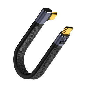 USB-C to USB-C 13cm ���` �Z���P�[�u�� L���^ 40Gbps�����f�[�^�]�� PD�Ή�240W/5A�}���[�d 8K@60Hz�f���o�� Type-C to Type-C �t���b�g�P�[�u�� iPhone 17/16