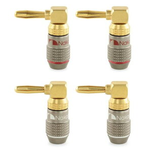 NakamichiFanLockExcel�V���[�Y24k�����b�L���p(90�x)�o�i�i�v���O10AWG-18AWG�Q�[�W�T�C�Y4mm�X�s�[�J�[�A���vHi-Fi�X�e���I�z�[���V�A�^�[���W�I�I�[�f�B�I���C���P�[�u��
