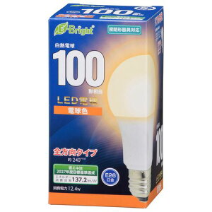 �I�[��(OHM) LED�d�� E26 100�`���� �d���F �I�[���d�@ LDA12L-G AG27 06-4346