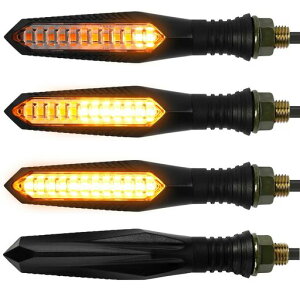 Evermotor �����LED �E�C���J�[ �o�C�N �X�|�[�e�B�[�f�U�C�� M10�l�W�t E�}�[�N�F�� �Ԍ��Ή� 12V�Ή� �ėp 4�Z�b�g