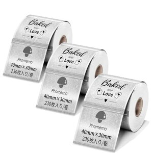 PhomemoM110M120M220M150M250�Ή��������x���V�[��40*30mm��`�^�C�v�������M���[�����V���o�[�L���L���l�D230������/��3���[���������x�����M���x���v�����^�[�p�V�[���e�[�v���S��