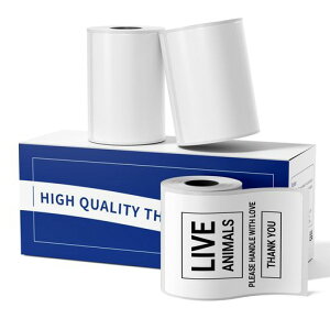 Phomemo/MemokingM100M110M120M220���x���v�����^�[�Ή����M���x���V�[���������M�p��50*80mm�S��������1���[��������100���z���C�g���������M�V�[���Z�b�g3���[����`�^�C�v