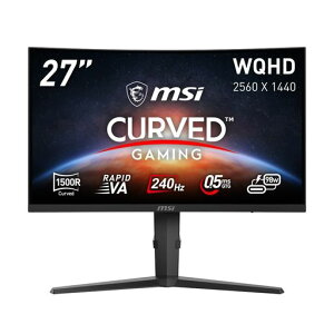 MSIpȃQ[~Oj^[MPG275CQRXF27C`/WQHD/RAPIDVA/240Hz/0.5ms(GTG)/HDMI