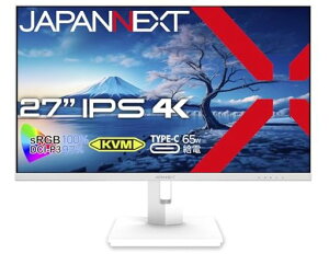 JAPANNEXT27C`j^[4KUHD3840x2160𑜓xIPSfBXvC(KVM/HDMI/USB-Cd(65W)/