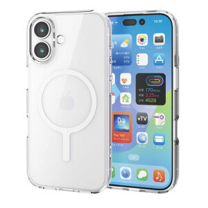 �G���R�� iPhone 17 �P�[�X �J�o�[ �N���A �ϏՌ� �Ռ��z�� �}�O�l�b�g MAGKEEP �n�C�u���b�h TPU ���C�����X�[�d�Ή� 4�p�G�A�[�N�b�V���� �w�ʍd�x5H �z���C�g PM-A25AMAG02WH