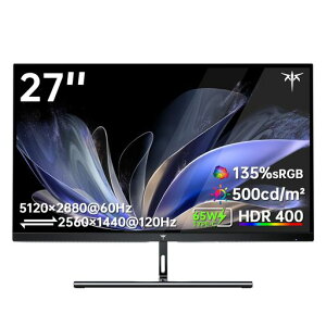 KTC27C`5Kj^[5120*2880@60HZ/2560*1440@120Hz(fA[hؑ)IPSpl60WType-Cx1500cd/m2HDR4002000:1RgXgsRGB135%{[