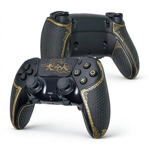 PS5 DualSense Edge�p�R���g���[���[�O���b�v SHADOW BOOLT�� �h���E���w�e�N�X�`���[�E�z�����H �J�b�g�ς݃O���b�v�e�[�v(�u���b�N&�S�[���h�A�A�b�v�O���[�h��2.0)