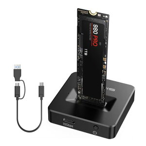 ACASIS m.2 ssd �O�t���P�[�X �ANVME��SATA���Ή� SSD�h�b�L���O�X�e�[�V���� USB-C 10Gbps nvme ssd �P�[�X�AM.2 SSD M�L�[/B+M�L�[ �Ή�,�A���~➑́A�������M�A�z�b�g�X���b�v,�K��