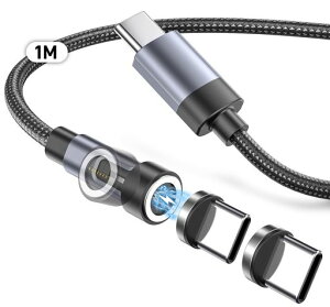 �}�O�l�b�g �[�d�P�[�u�� USB-C & USB-C�P�[�u�� �}���[�d PD60W�Ή� 7�s�� Type-C�[�q 540�x��]�\ �f���h�~ �h�o����iPhone 17/16/15/iPad/Macbook
