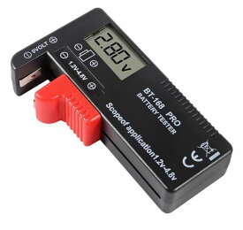 Parishop電池チェッカー単三乾電池バッテリーテスター単1単2単3単4単59V型アルカリ乾電池に対応、1.5V/LRボタン形残量電池チェッカー電源不要乾電池残量測定簡単BT-168PRO