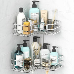 Goovilla�����p���b�N�O�p2�Z�b�g�������s�v�o�X���[���o�X�P�b�g�t�b�N�t�����͔S���Œ�ω׏d10KG�X�e�����X���K�тȂ��L�b�`��/���C��/���ʏ��Ǌ|���I(�V���o�[)