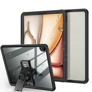 iPad Air 13�C���` (M3/ M2) ���S�h���P�[�X (2025/2024)�AiPad Pro 12.9�C���`(2018) ��3����p �h���P�[�X�y�ʌ^ IP68�K�i �ϏՌ� Face ID�F�؉\ �g�уP�[�X�X�^���h�@�\�t�� ���炩����
