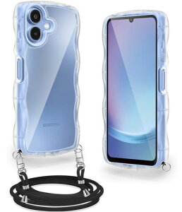 GalaxyA255G�p�P�[�X�N���A�V�����_�[�X�g���b�v�t��SC-53F�p�J�o�[�ϏՌ��M�����N�V�[A255G�X�}�z�P�[�X�������|���΂߂����R�t����|���P�[�X���������\���O���\(�N���A)