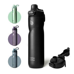 BOTTLE BOTTLE ���� 700ml �X�e�����X �T�C�N���{�g�� �ۗ�ۉ� ��d�\�� �^��f�M ���]�ԗp �X�|�[�c�{�g�� �T�C�N�����O �A�E�g�h�A ������ �����^�� ��e�� �L�� �􂢂₷�� �u���b�N