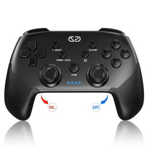 Switch/�X�C�b�`�R���g���[���[Sungaleswitch1/2�Ή��v���R�������A�ˋ@�\/�A�˃z�[���h�w�ʃ{�^���t���}�N���@�\Bluetooth5.0�����ڑ�6���W���C���Z���T�[