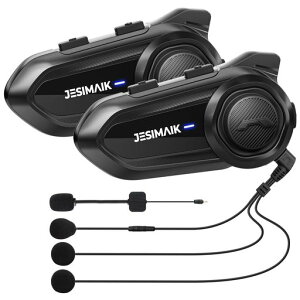 JESIMAIK �o�C�N �C���J�� R18Lite �o�C�N�p�C���J�� �y������s���E�z 2�l�����ʘb 6��ڑ� FM���W�I ���y���L 4�퉹�y���� 25H�A���g�p 7mm���ɉ��K�X�s�[�J�[ HIFI���� �ʐM����1500m Qualcomm�`�b�v