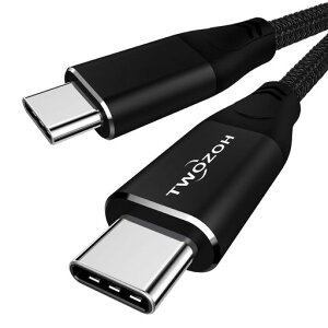 Twozoh4KUSBC�P�[�u��100W0.5M(All-in-One)USB3.2Gen2X220Gbps�f�[�^�]��PD�����[�dUSBC3.1TypeC�P�[�u��4K@60Hz�r�f�I���j�^�[�i�C�����ґg�R�[�h