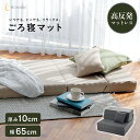 【ポイント5倍】＼新発売／HUGMIN ごろ寝マット 厚さ10cm【車中泊 マットレス 】 お昼寝マット 大人 仮眠に 高反発 腰痛対策 洗える 抗菌 防臭 撥水加工 【 折り畳める クッション付き 】 コンパクト収納 幅65cm ｜選べる サイズ・色｜ベージュ ｜ ダークグレー ｜