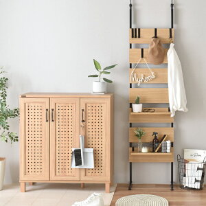 【現在庫限り】 壁面収納 つっぱり棚 45幅 棚 つっぱりラック ウォールラック 突っ張り棚 棚付き フック付 北欧 パーテーション ラダーラック 壁面 ディスプレイ<幅45cm本体 ウォールシェル