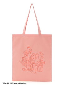 オールキャラクタートートバッグ SESAME STREET MARKET セサミストリートマーケット バッグ エコバッグ・サブバッグ ホワイト ピンク[Rakuten Fashion]