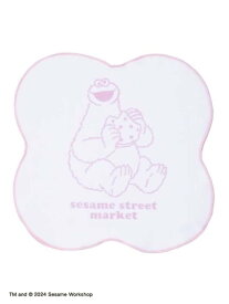 【ピンクコレクション】フラワーカットハンドタオル SESAME STREET MARKET セサミストリートマーケット ファッション雑貨 ハンカチ・ハンドタオル ホワイト ピンク[Rakuten Fashion]
