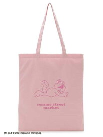 【ピンクコレクション】トートバッグ SESAME STREET MARKET セサミストリートマーケット バッグ エコバッグ・サブバッグ ホワイト ピンク[Rakuten Fashion]
