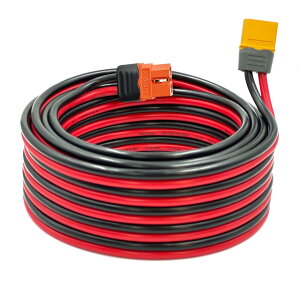 XT60�I�X-���X�P�[�u�� - 12AWG �\�[���[�[�d�P�[�u������ - EcoFlow�|�[�^�u�����d��&�\�[���[���d�@(20�t�B�[�g)�ɑΉ�