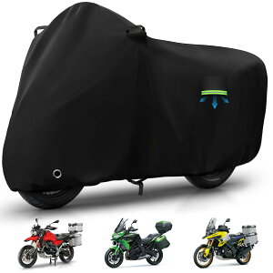 �I�[�g�o�C�J�o�[ �h�� Pan America 1250 Special Adventure/V-Strom 1050/Versys 1000 SE/Tiger�p ���ϋv ���z ���O�� �� �J �S�V��ی� �o�C�N�J�o�[ �R�b�g�����n&���b�N���t��
