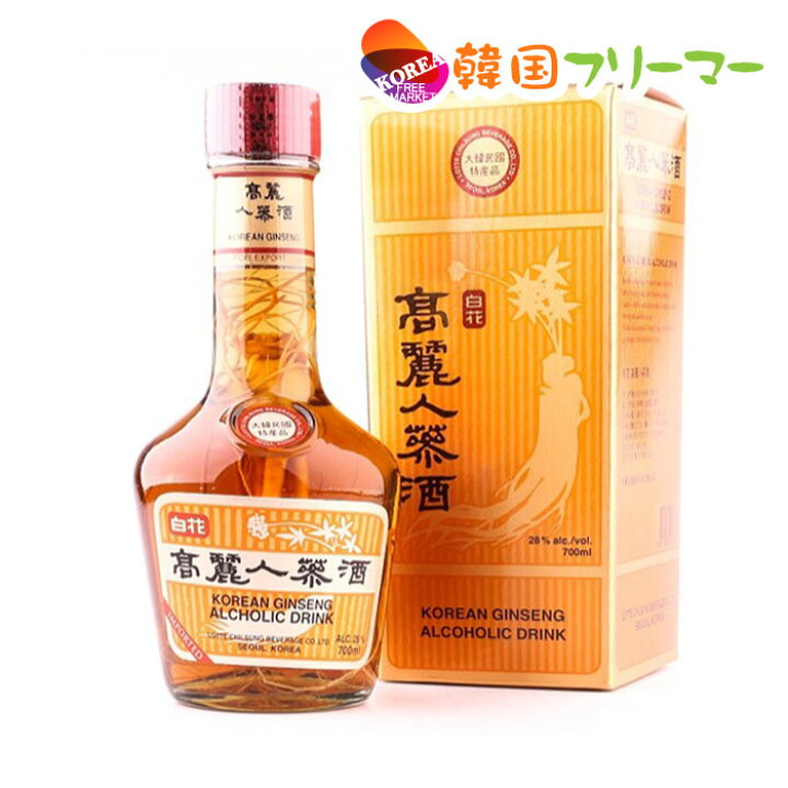 楽天市場】高麗人参酒 4年根人参一本入 (700ml)【1本】お酒 焼酎 韓国 